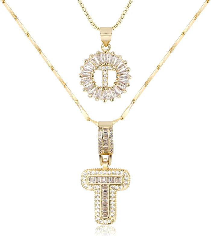 WENTHNNUE™ Initial Letter Necklace